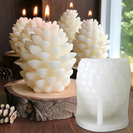 Pine Cone Christmas Candle Mould