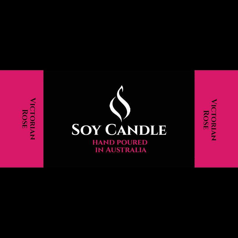 Soy Candle Label Victorian Rose - Evoke Australia